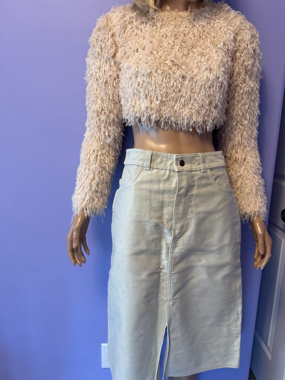 R.M.WILLIAMS LONGHORN Beige Moleskin Country Australia Saddle Skirt Cotton